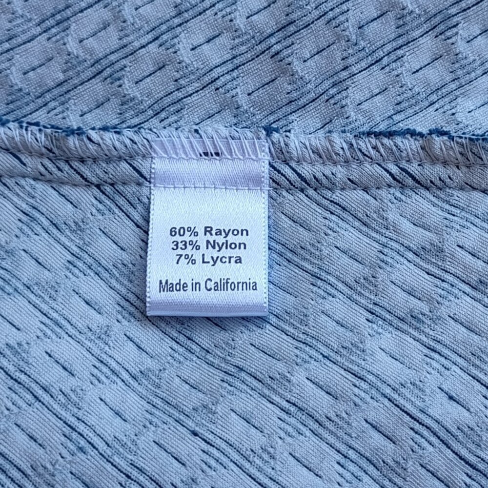 Lesley Evers Simply Elegant Sleeveless Blue Knit Dress Boho Chic Retro Size 0 - Picture 7 of 9